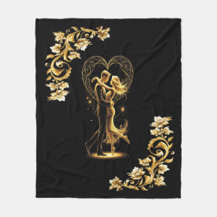 A couple dancing fleece blanket