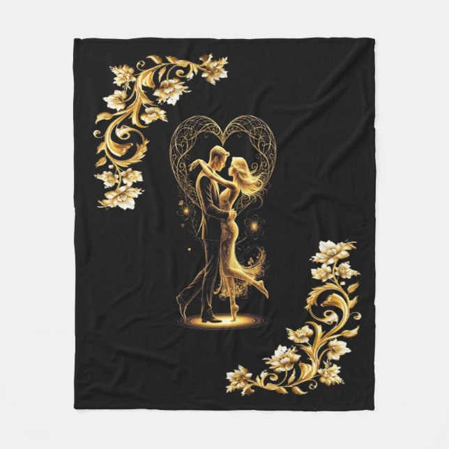 A couple dancing fleece blanket (Front)