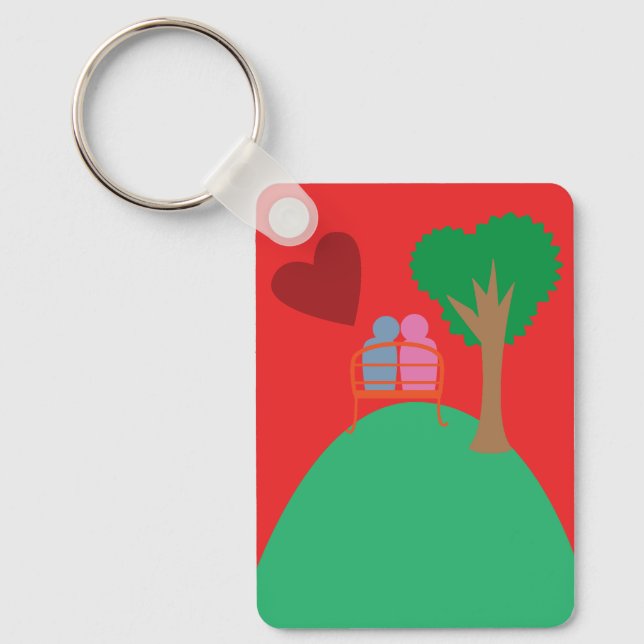 A Couple Dating  Keychain (Front)