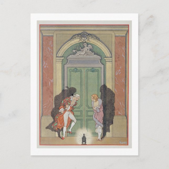 A Couple in Candlelight, illustration from 'Les Li Postcard (Front)