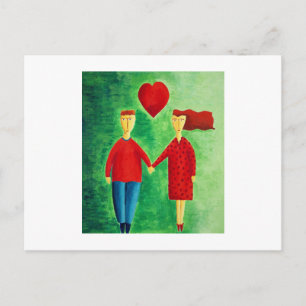 A couple in love postcard