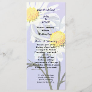 A Couple of Daisies Wedding Program