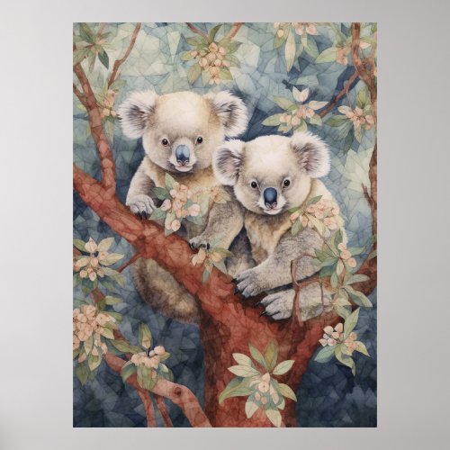 A couple of koalas  poster