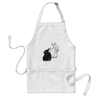 A couple of rabbits adult apron