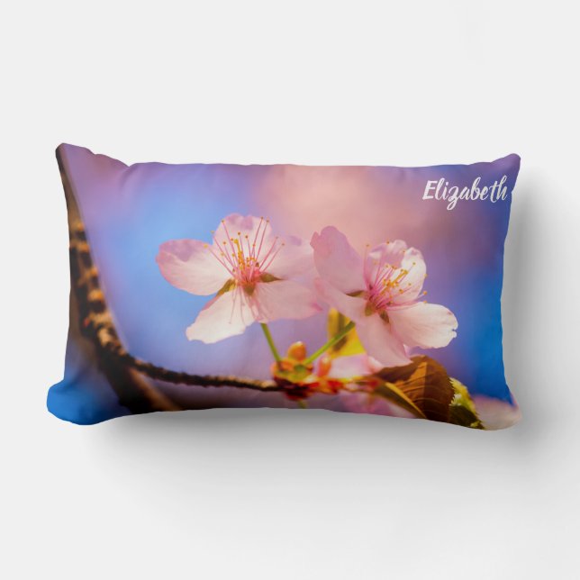 A Couple Of Sakura Flowers Lumbar Pillow (Front)