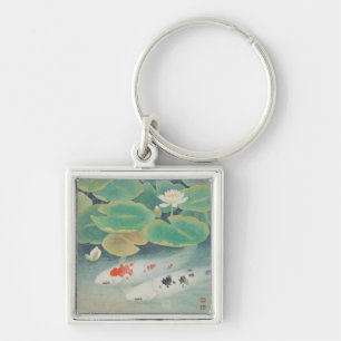 A Couple under Lotus Keychain