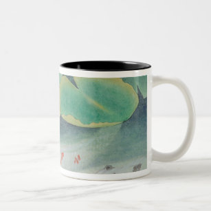 A Couple under Lotus Two-Tone Coffee Mug