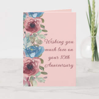 A couple's Love 10th Anniversary Card