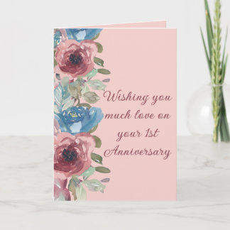 A couple's Love 1st Anniversary Card