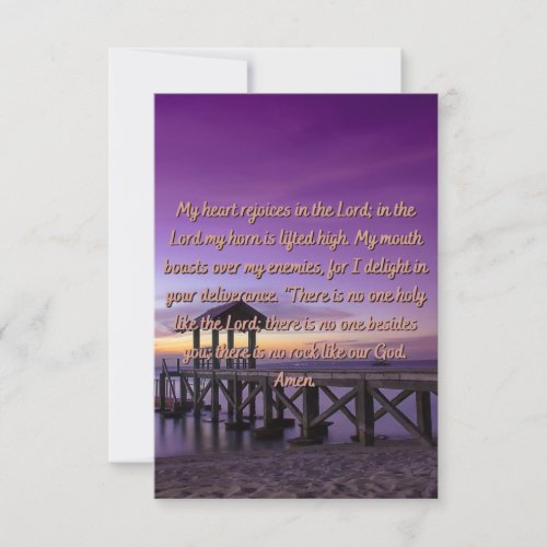 A Courage  Strength Prayer Flat Greeting Card