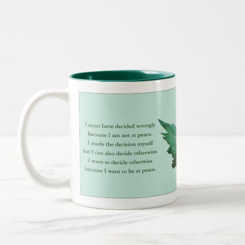 A Course In Miracles Gift Mug Green Spiritual Two_Tone Coffee Mug