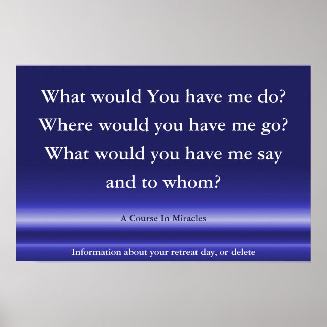 A Course In Miracles poster, Spiritual Quote Art Poster (Front)