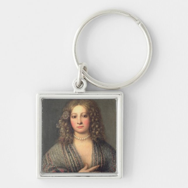 A Courtesan (oil on canvas) Keychain (Front)