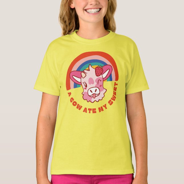  A cow ate my sweet slogan T-Shirt (Front)