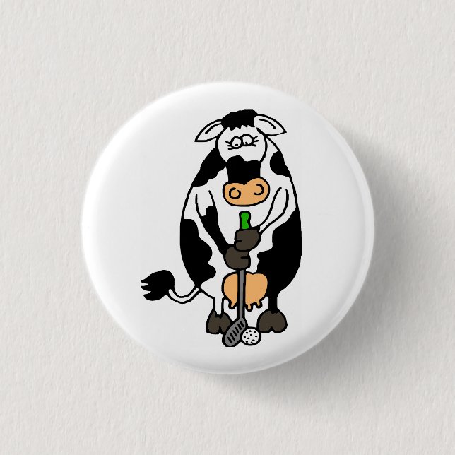 A cow playing golf button (Front)