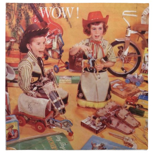 A Cowboy Christmas Cloth Napkin (Front)