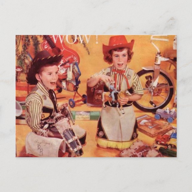 A Cowboy Christmas Holiday Postcard (Front)