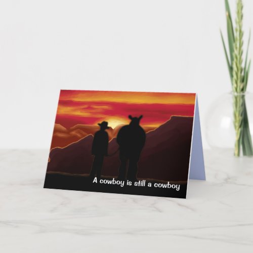 A Cowboy is still a cowboy Holiday Card
