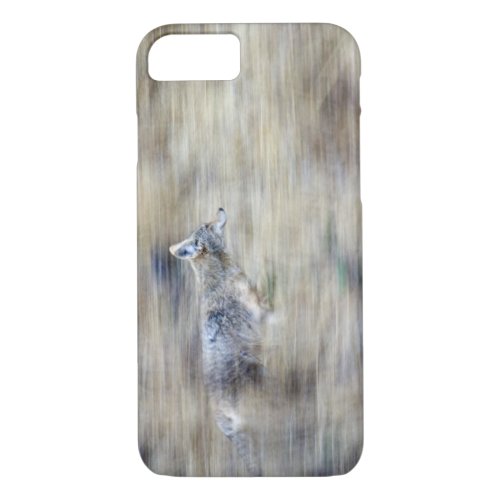 A coyote runs through the hillside blending into iPhone 87 case