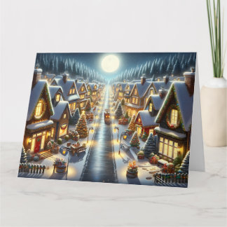 A Cozy Christmas Village Card