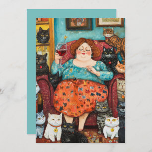 A Cozy Evening with Childless Cat Lady Invitation