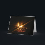 A Cozy Fire Holiday Card<br><div class="desc">5” x 7” greeting card with an image of red embers glowing as a cozy fire burns down and darkness closes in. Inside text reads, “Have a warm and cozy holiday." See matching oval sticker and wrapping paper. See the entire Christmas Greeting Card collection under the CARDS & STICKERS category...</div>