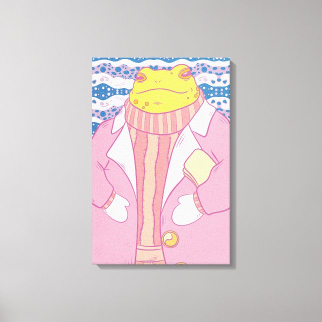 A Cozy Frog Canvas Print (Front)