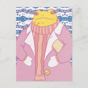 A Cozy Frog Postcard