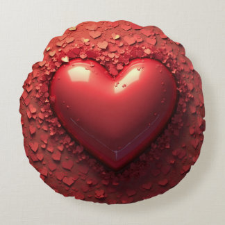 A cozy moment of love round pillow