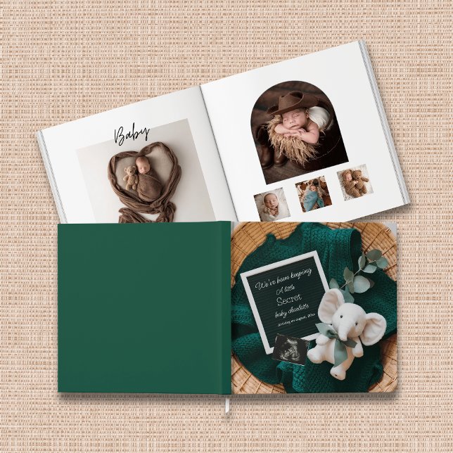 A cozy Neutral basket keepsake baby photo book  (Creator Uploaded)