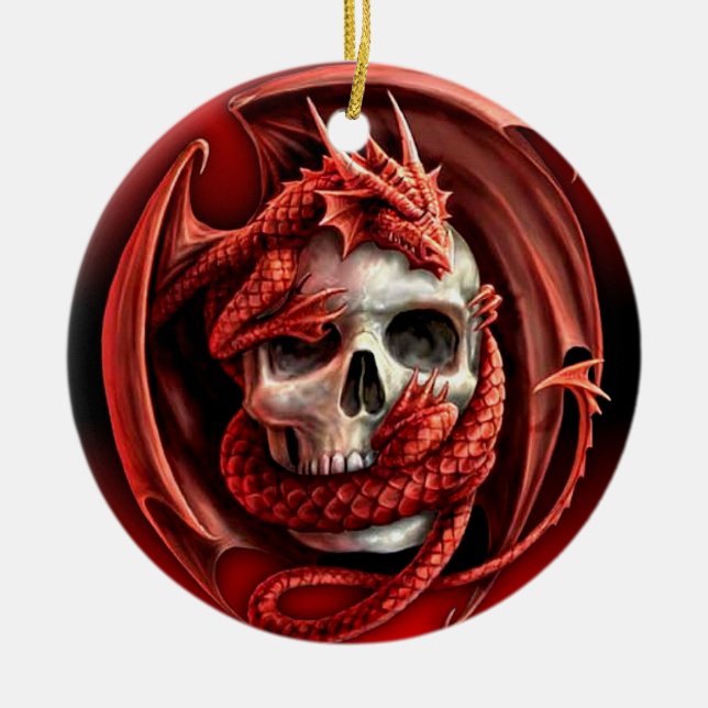 A cr � for Halloween Ceramic Ornament (Front)