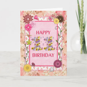 A craft look 11th birthday card