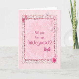 A craft look Bridesmaid invitation