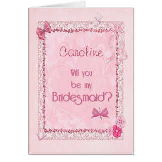 A craft look bridesmaidl invitation