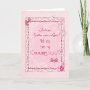 A craft look Groomsmaid invitation