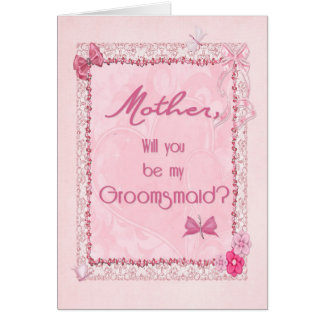 A craft look Groomsmaid invitation