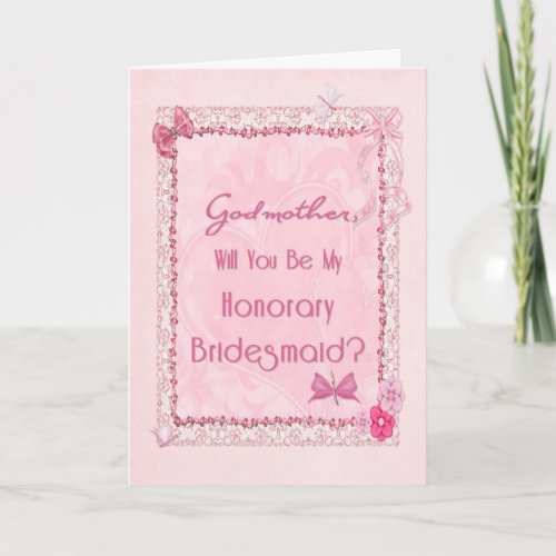 A craft look honorary bridesmaid invitation