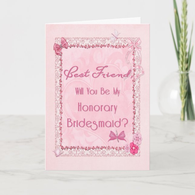 A craft look honorary bridesmaid invitation (Front)