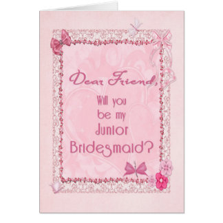 A craft look Junior Bridesmaid invitation