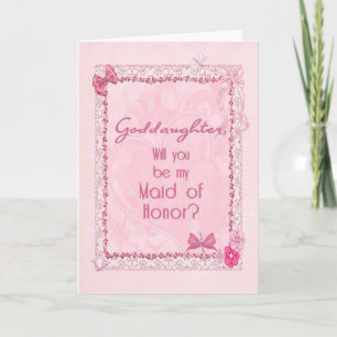 A craft look maid of honor invitation