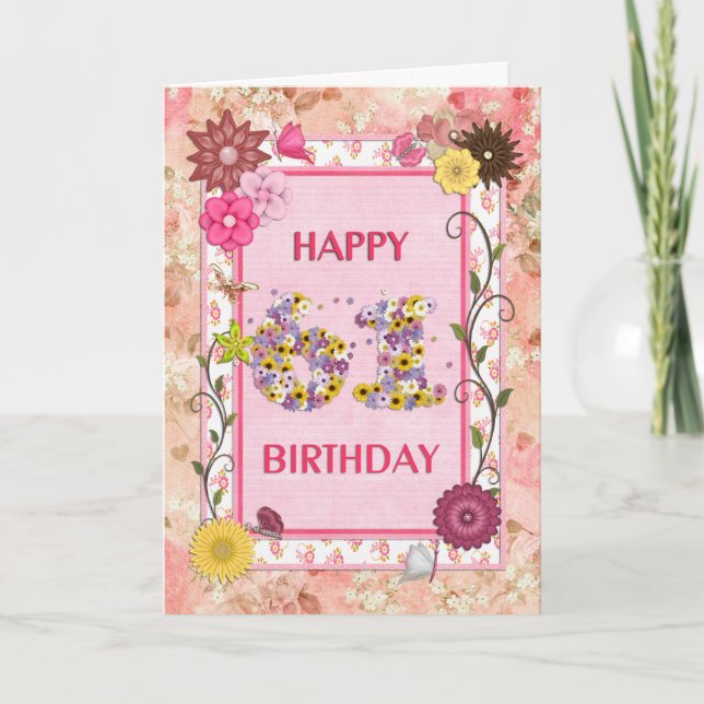 A craftlook 61st birthday card (Front)
