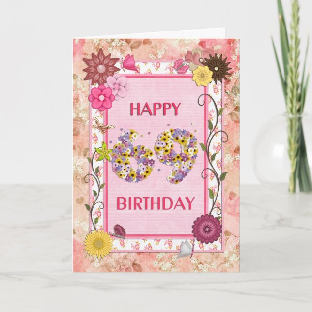 A craftlook 69th birthday card (Front)
