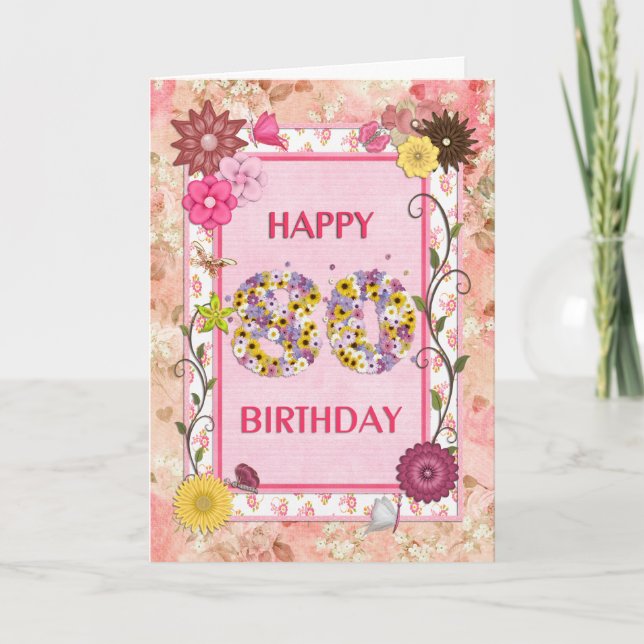 A craftlook 80th birthday card (Front)