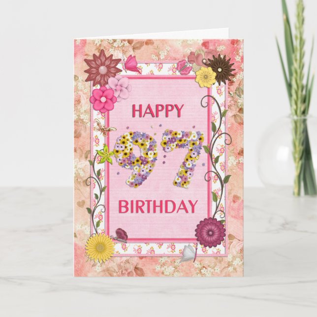 A craftlook 97th birthday card (Front)