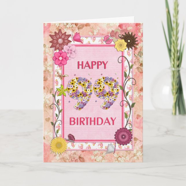 A craftlook 99th birthday card (Front)