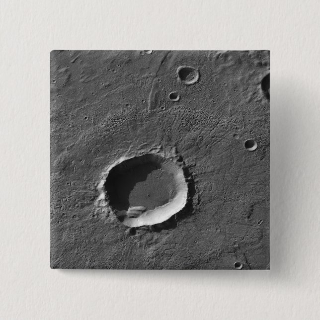 A crater on Mars Pinback Button (Front)