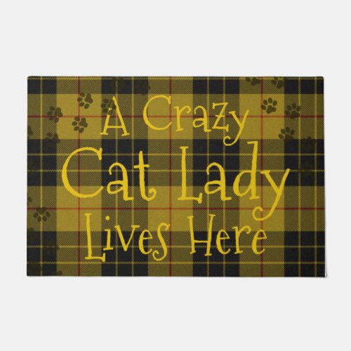 A Crazy Cat Lady Lives Here _ Funny Doormat