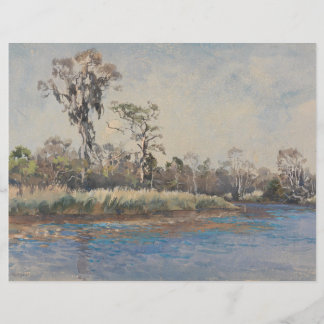 A Creek at Wilmington NC Scrapbook Paper