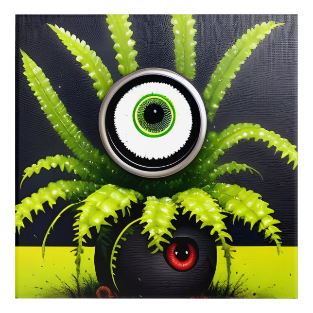 A Creepy Eyeball Plant Acrylic Print (Front)