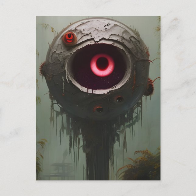 A Creepy Eyeball Plant Postcard (Front)